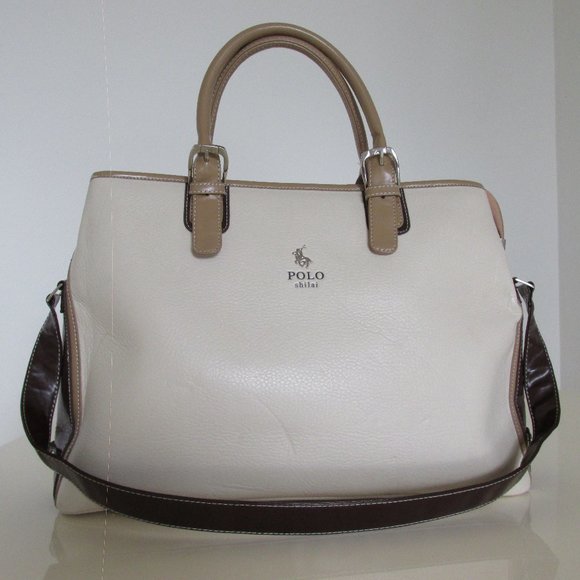 Polo Ralph Lauren Handbags - Ralph Lauren Shilai Cream colored leather bag